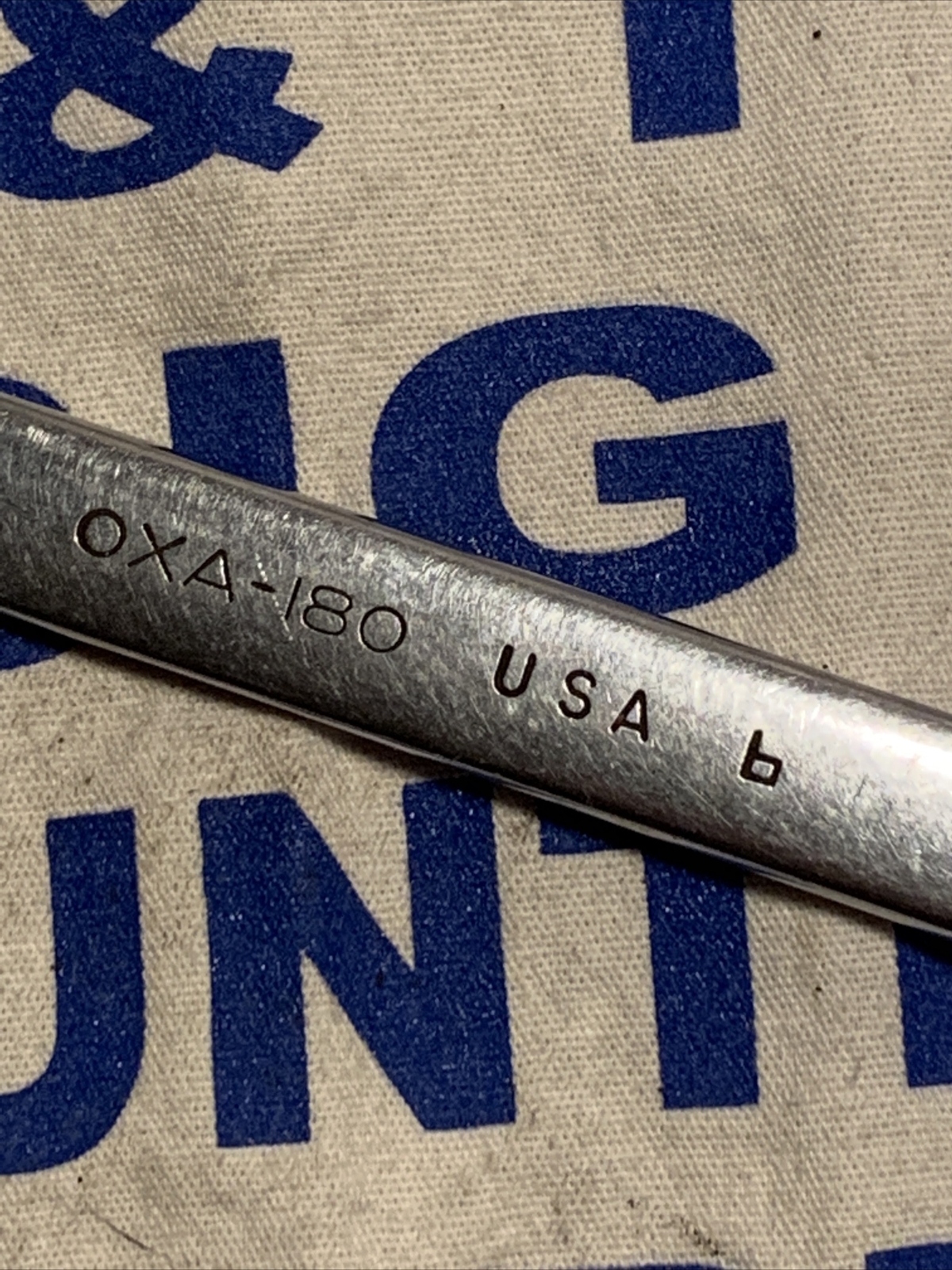 1966 Snap-on Tools 9/16″ Short Handle Offset 6pt Combination Wrench OXA-180