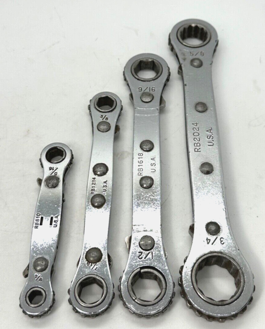 🇺🇸 SK Tools SAE 1/4″ – 3/4″ WRENCH Double Box End Ratcheting 0 Offset Set Lot
