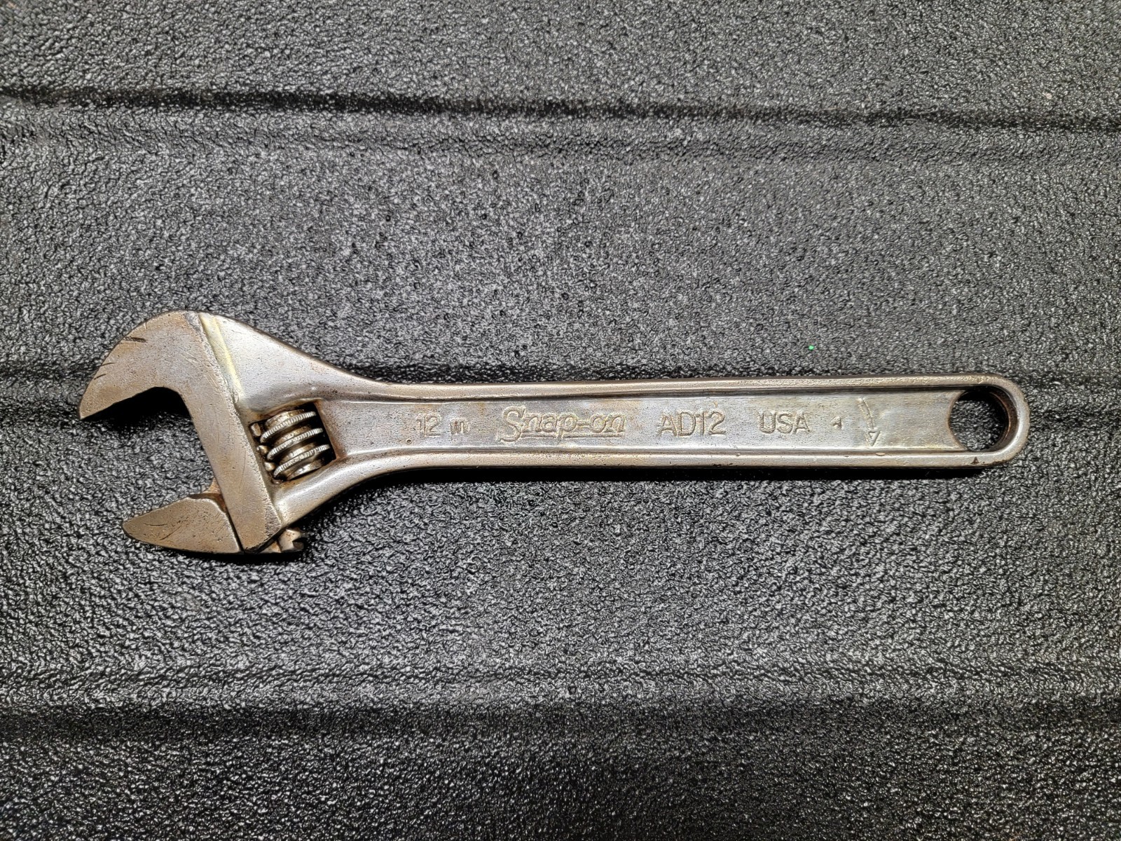 Vintage Snap-On AD12 Adjustable Wrench 12in 300mm USA AD-12