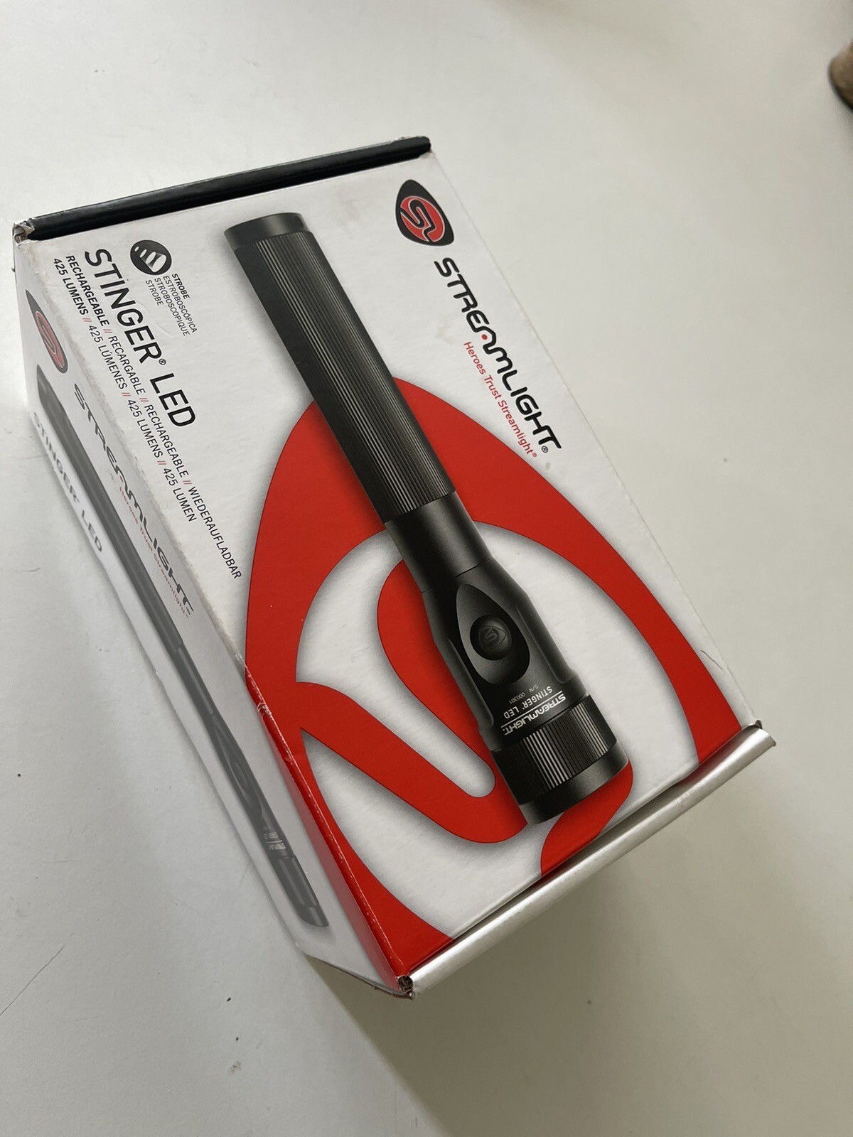 Streamlight 75612 Stinger LED Rechargeable Flashlight w/ AC/DC & – Red