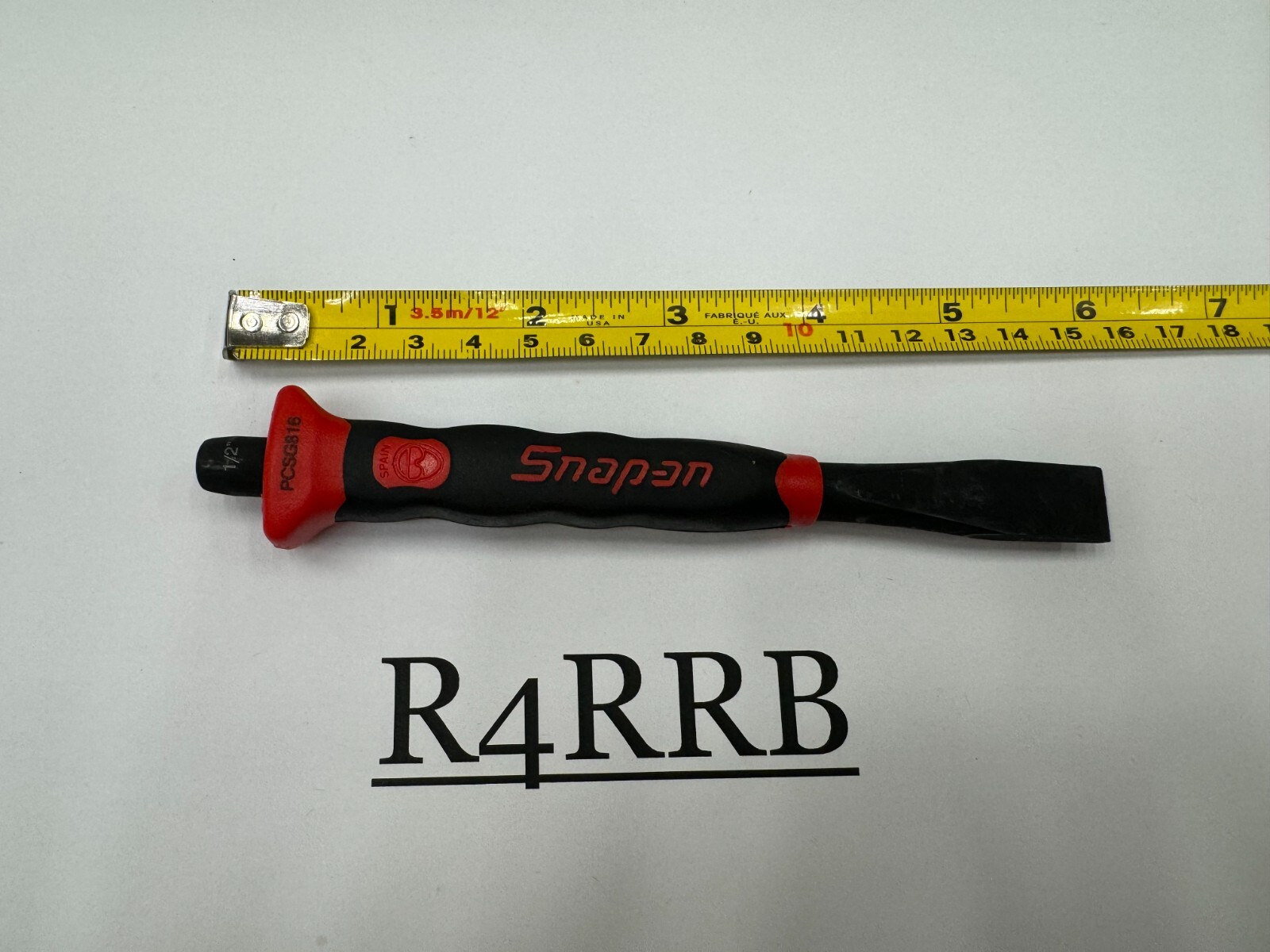 Snap-on Tools SPAIN NEW RED Soft Grip 1/2″ Flat Edge Chisel PCSG816R
