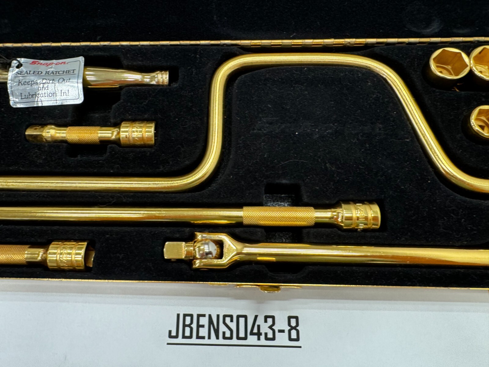 Snap-On Tools RARE 1992 18pc Collectors Gold Plated 3/8″ Drive Service Set