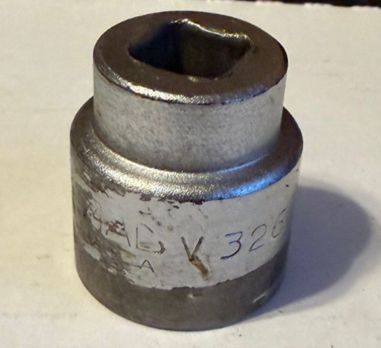 VINTAGE MAC TOOLS V326, 1/2″ DRIVE, 1″ SHALLOW SOCKET, 6 POINT. USA
