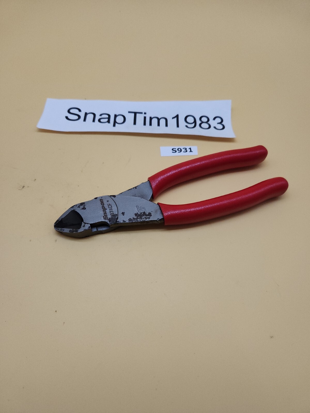 Snap-On Tools RED Soft Grip 7″ VECTOR EDGE Diagonal Cutter 87ACF USA