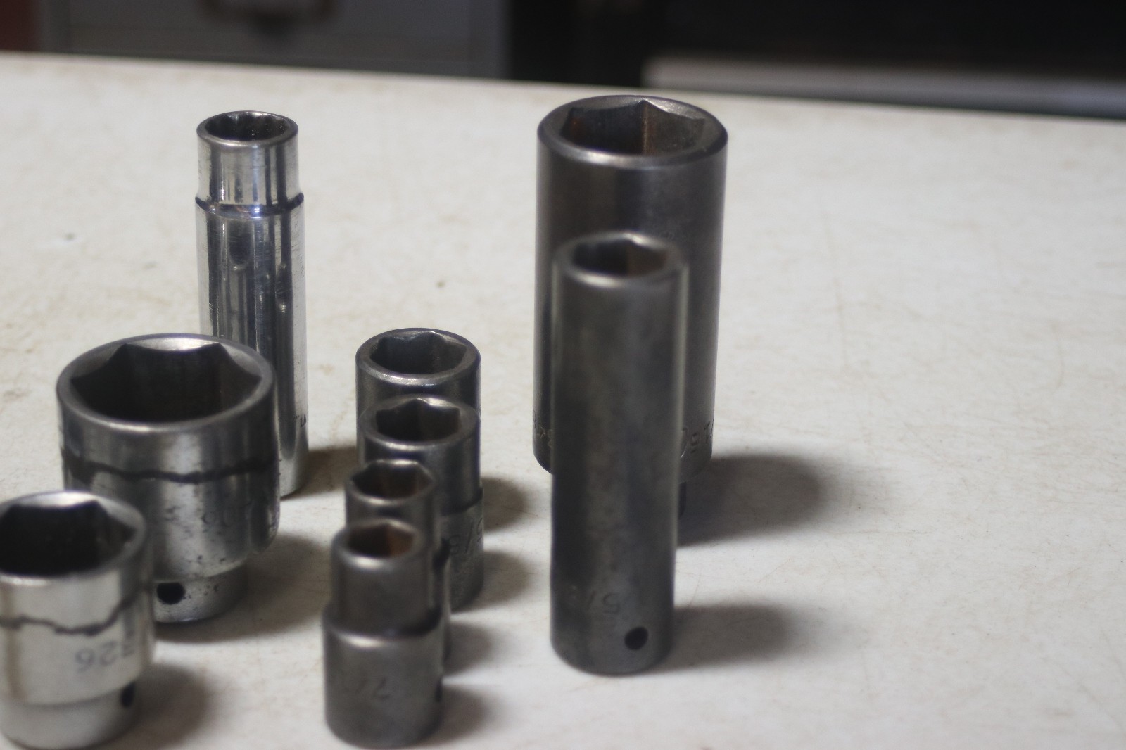 Lot of 50 MAC Tools 3/8 & 1/2 Inch Drive Sockets ALL Different SAE & Metric
