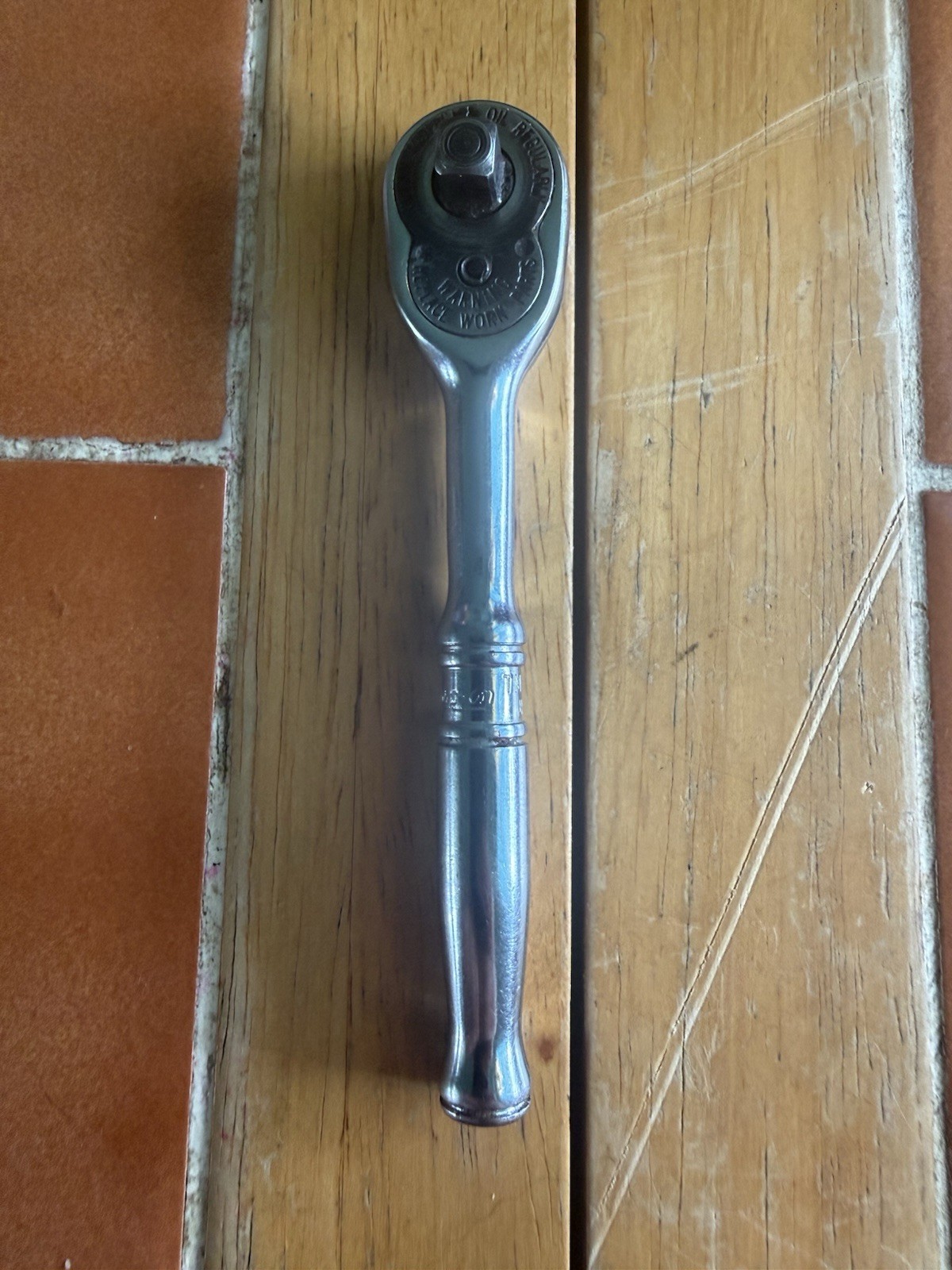 Snap On Tools USA TM70B 1/4” Drive Standard Handle Chrome Ratchet 4.5” Long