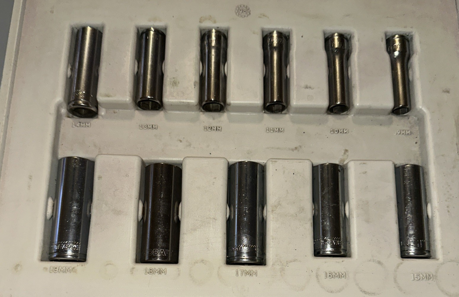 Kobalt 1st Generation 3/8” Drive Chrome Socket Set 44 PCs W/CaseMade In The USA