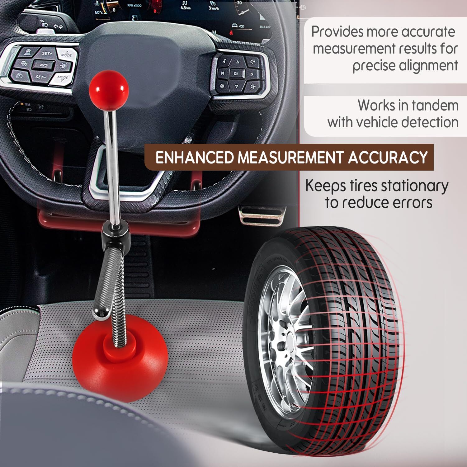 14» Adjustable Alignment Car Steering Wheel Holder Tool for Truck/Buses/Vans