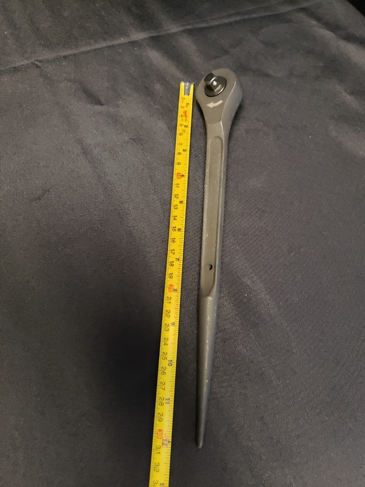Rare Gearless Podger Spud Ratchet Wrench 3/8″ Drive W Reverse Black Oxide 12″
