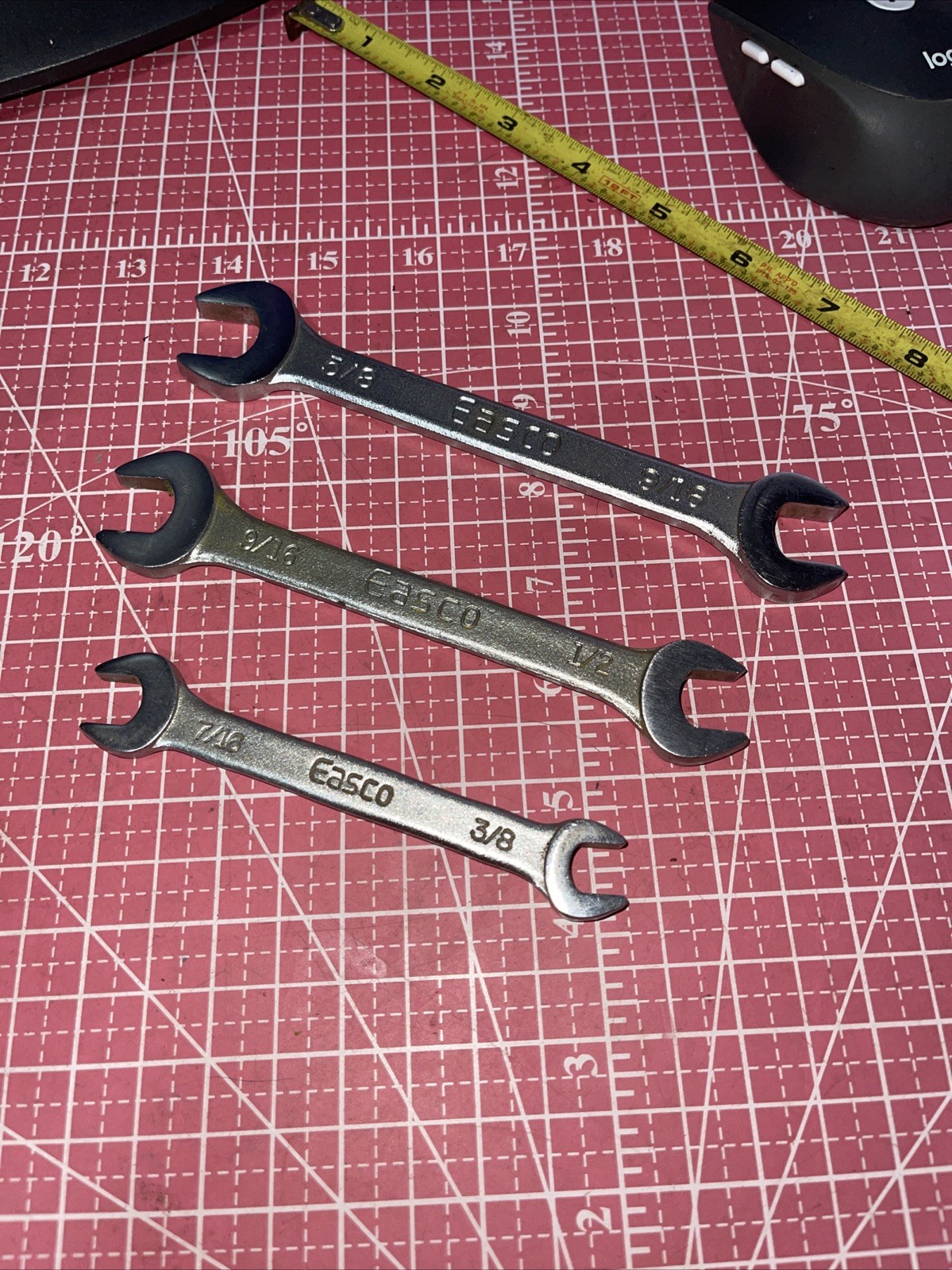 Easco USA 3 Piece SAE Open End Wrench Set 3/8 In – 5/8 In Vintage 3/8”-5/8”