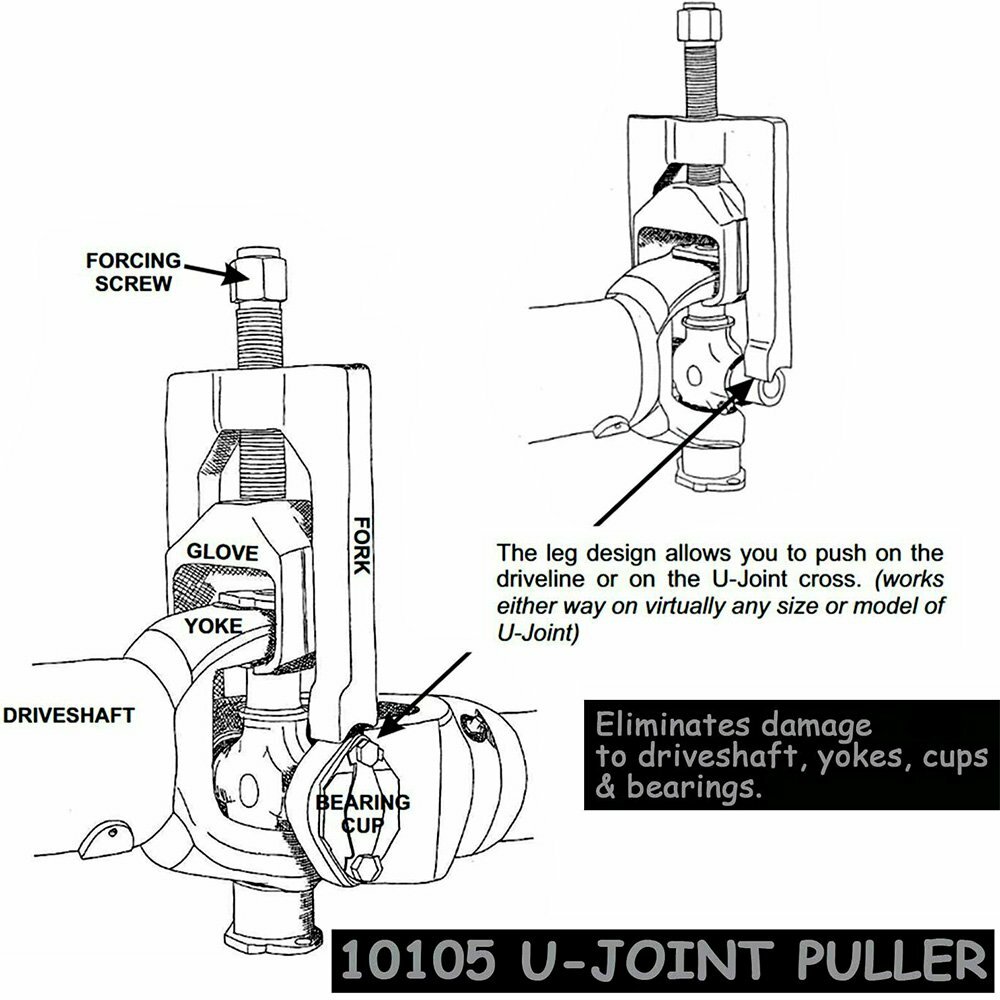 For 10105 Light Duty Universal UJoint Puller Press Removal U-Joint Tool Class1-3