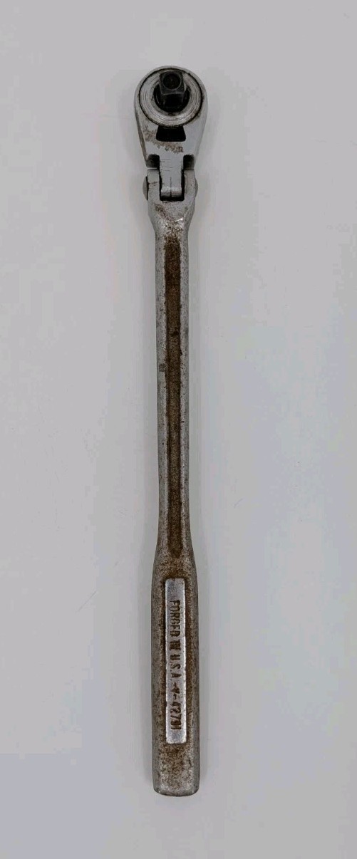 Vintage CRAFTSMAN 3/8 Inch Drive Flex Head Ratchet No. -V-42791 Forged In USA