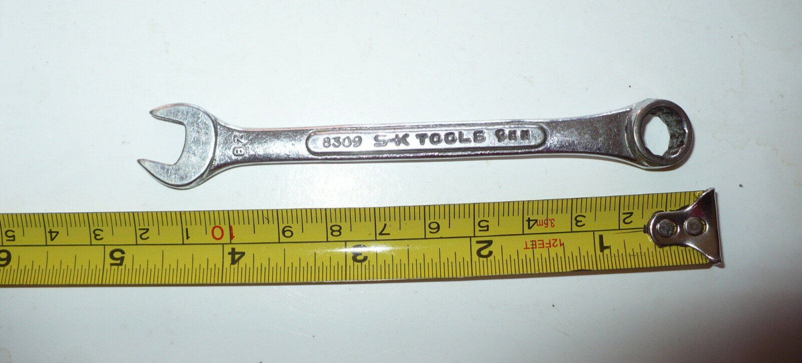 Vintage 8309 9mm SK S-K Combination Wrench 9mm Forged Alloy USA 5 inches long