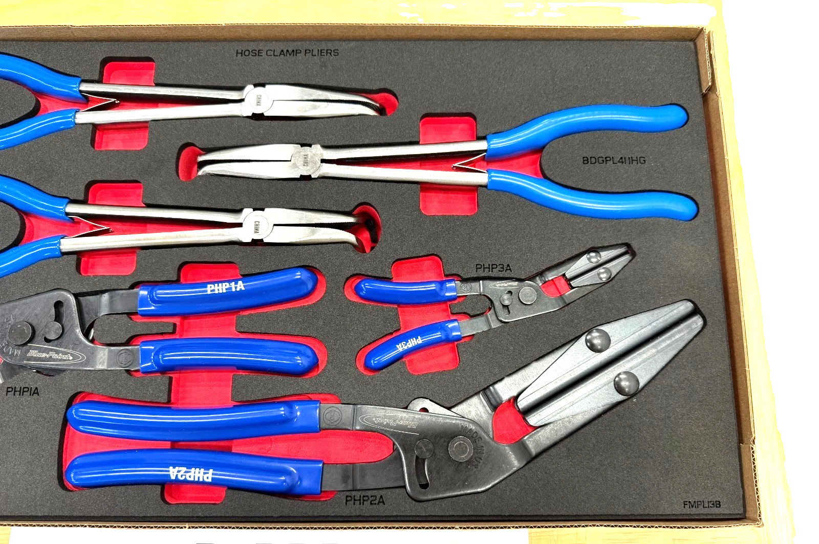 New Blue-Point by Snap-on™ 6-piece BLUE Hose Clamp Pliers Foam Set BPHC600F