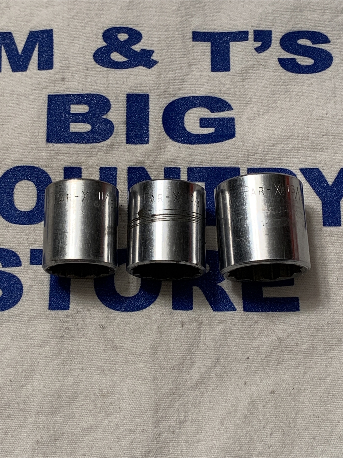 Vintage Par-X USA 3/8″ Drive 3pc 12 Point Sockets U220 U240 U260