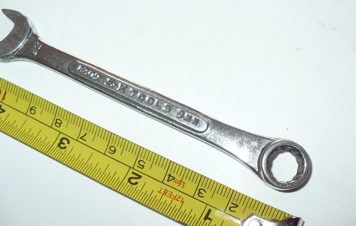 Vintage 8309 9mm SK S-K Combination Wrench 9mm Forged Alloy USA 5 inches long