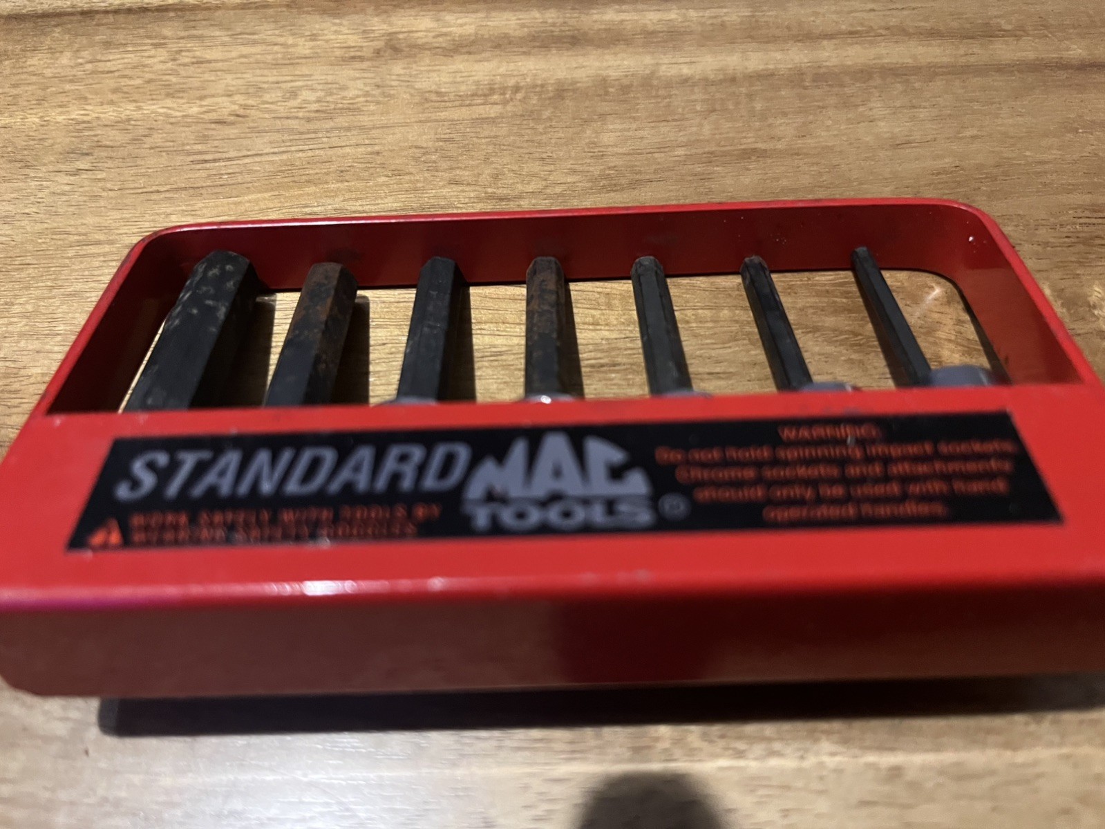 Mac Tools Hex 3/8” Driver standard Socket Set 7-Pc w Tray 4mm-10mm