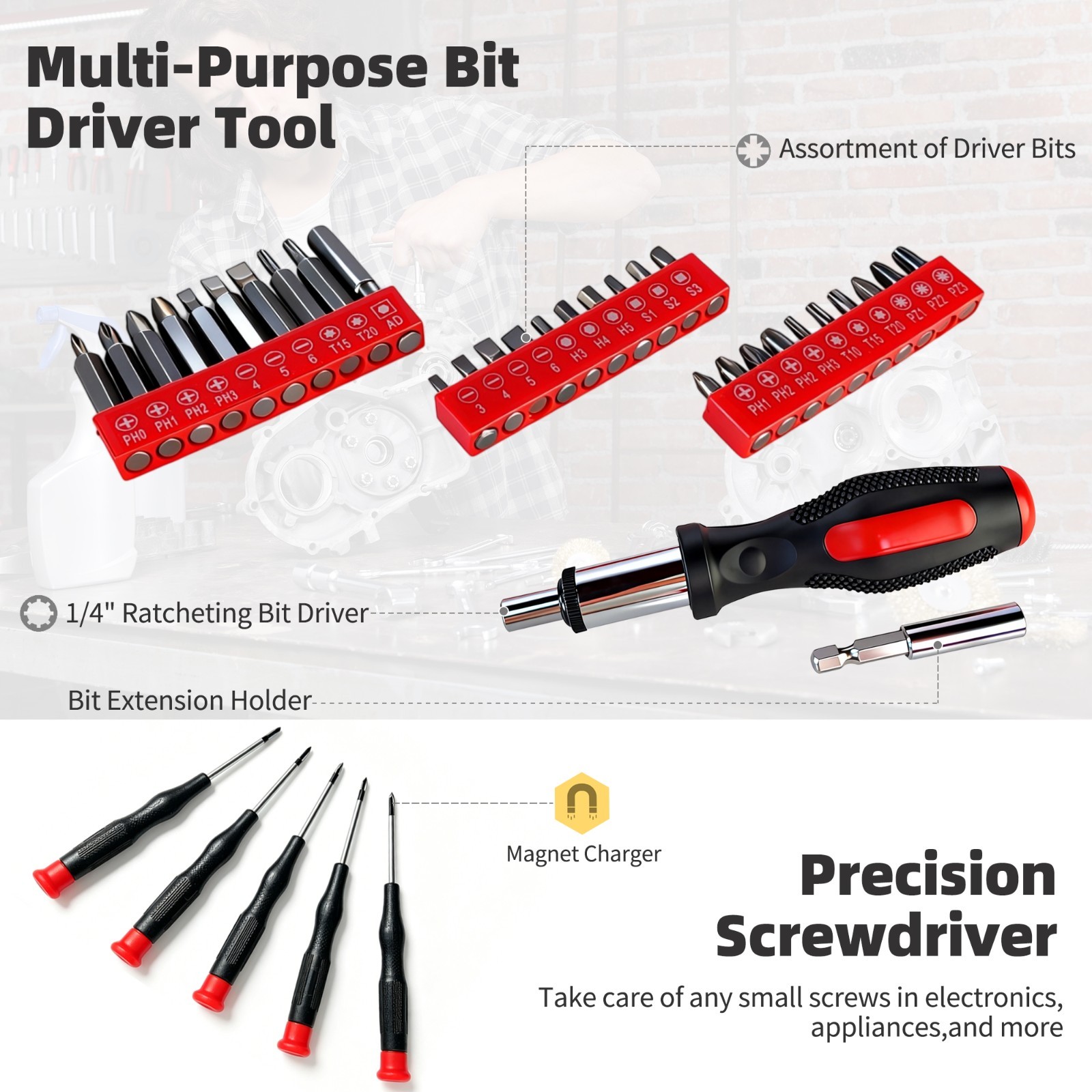 436-Piece Mechanics Tool Set Socket Wrench Auto Repair Kit with Hard Case