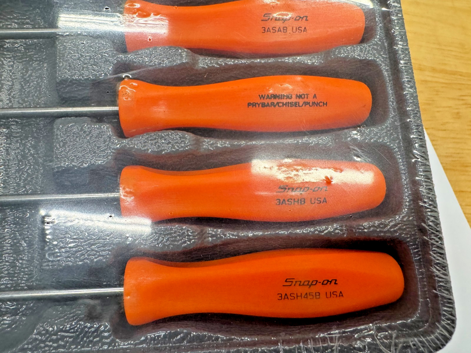 Snap-on Tools USA RARE NOS ORANGE Mini Hard Handle Awl Hook Pick Set ASA204BO