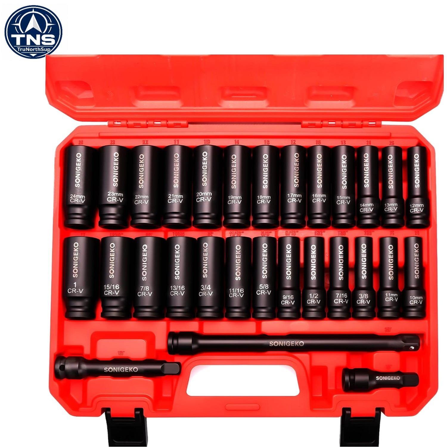 Professional 1/2″ Drive Impact Socket Set – 6-Point Design for Precision Fit