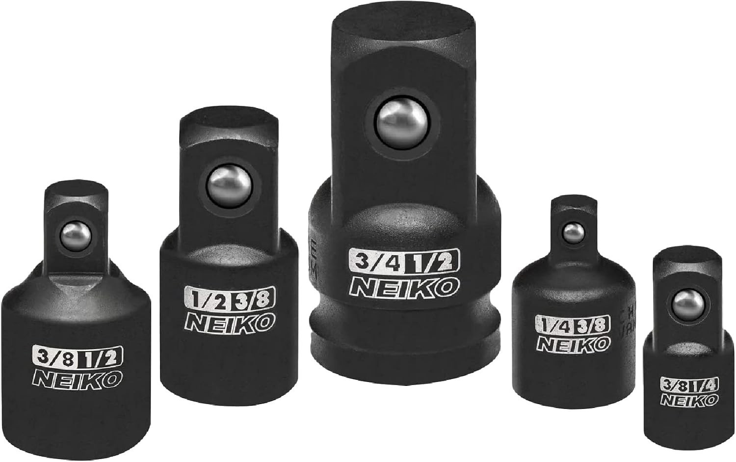 Durable Impact Socket Converter Set – 1/4, 3/8, & 1/2 Inch Chrome Vanadium Steel