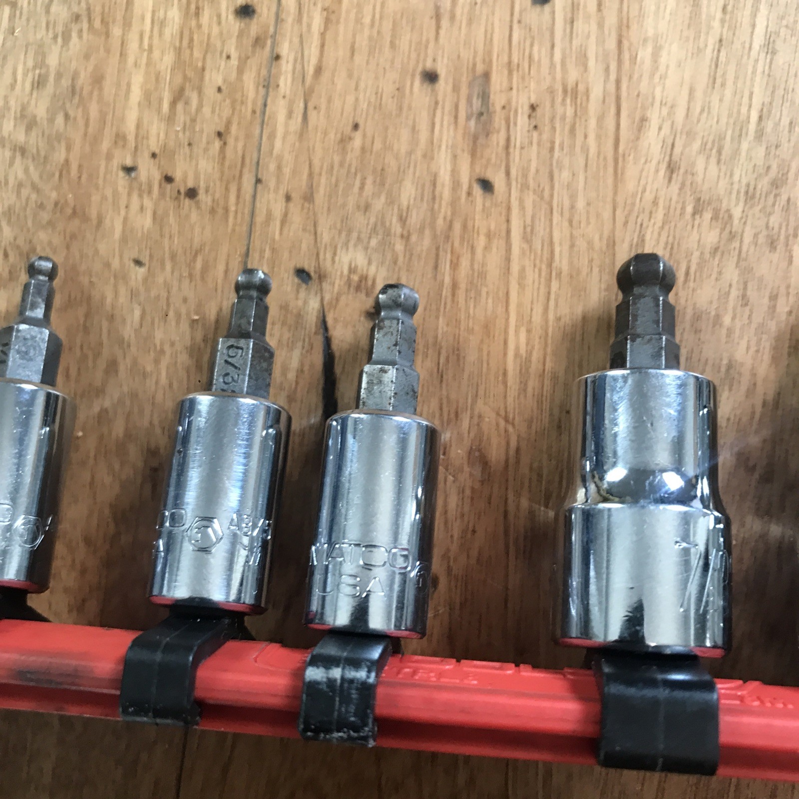 MATCO Lot Of 7 Hex Ball Socket Drivers , 3/8” Drive ALL IN GOOD CONDITION SAE