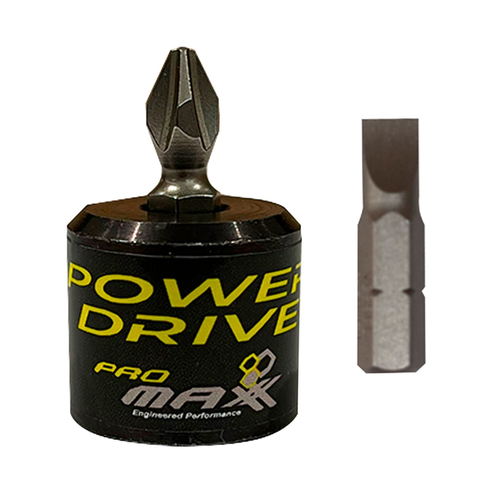Hex 1/4” Ratchet Driver Adapter w Straight & Phillips-Head Bits, PowerDrive Hex