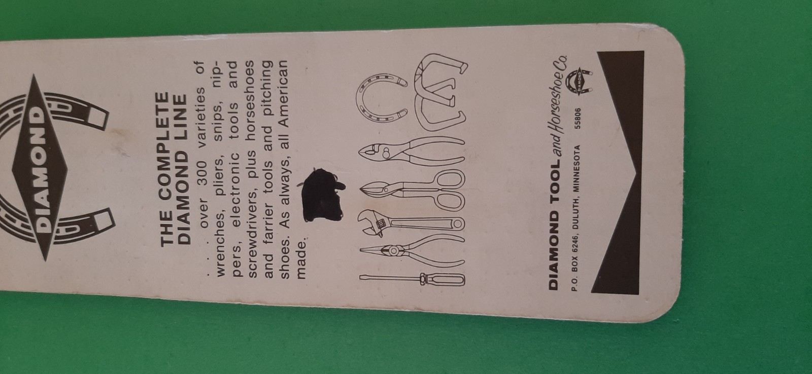 NOS Diamond Horseshoe Duluth USA 8″ K18 K18H Slip Joint Pliers New on card 5J