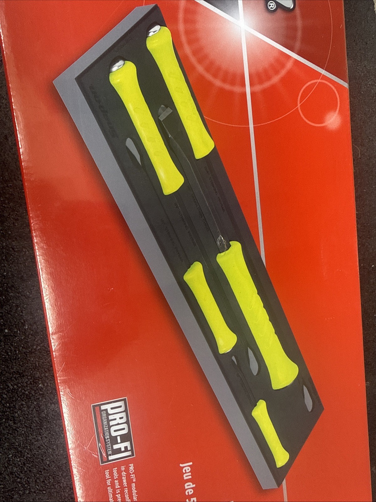 For Snap-on NEW 5-Piece HI-Viz Striking Prybar & Chisel Foam Set SPBSDC705DTFHV