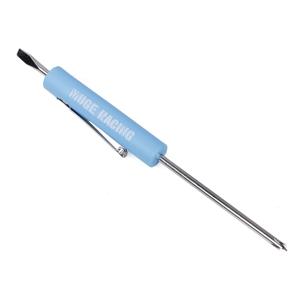 100x Blue Mini Pocket Screwdriver Flap Tip+Magnet and Clip Phillips Slotted Flat
