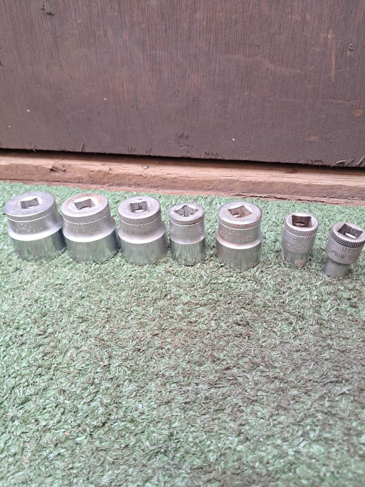 Vintage Gedore Socket Set D19 XAW Old Tools DAMAGED METAL BOX (#145)
