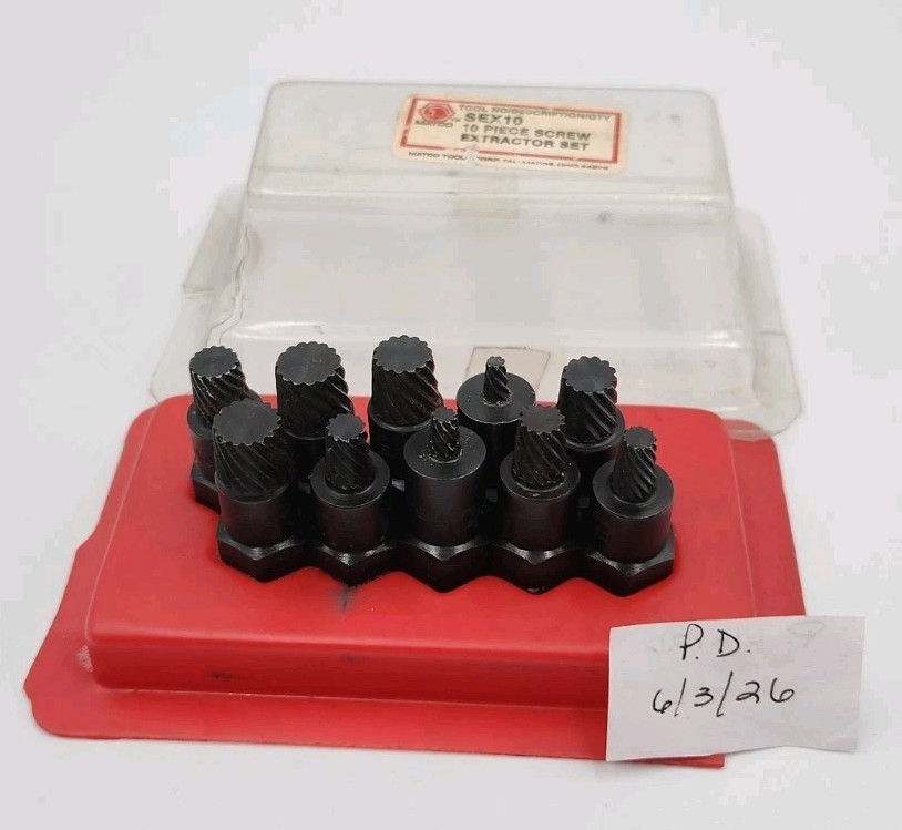 Matco Tools SEXS10 Screw Extractor 10 Piece Set USA