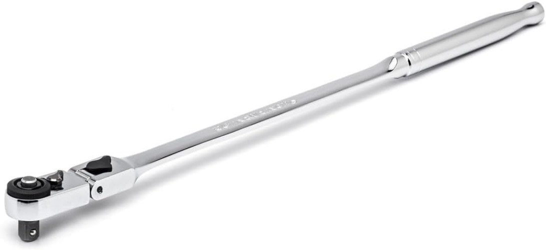 Alloy Steel 1/4″ Drive 72 Tooth Quick Release Locking Flex Ratchet – 12 Inch