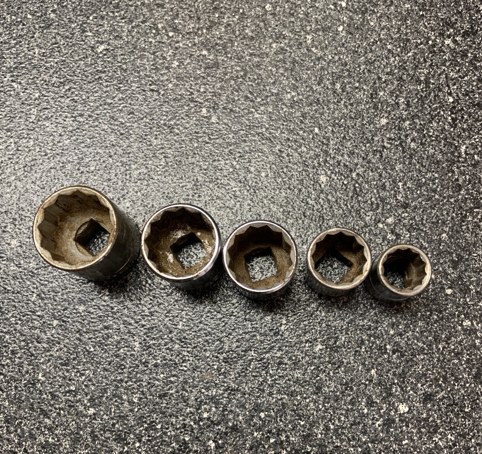 CRAFTSMAN USA -VV- 44332 44334 44336 44337 44338 12-Point Sockets Lot of 5