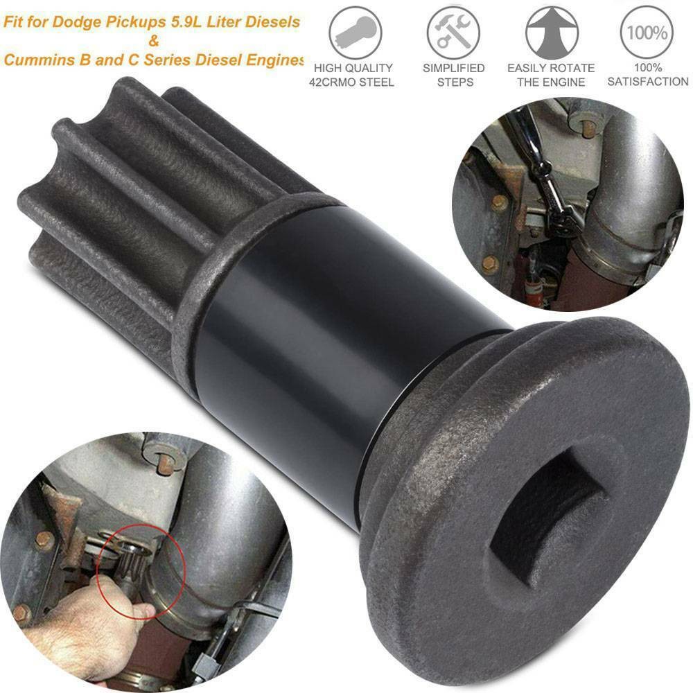 Engine Barring Rotating Tool For Cummins B/C Series & Dodge 3.9L 5.9L 6.7L 8.3L