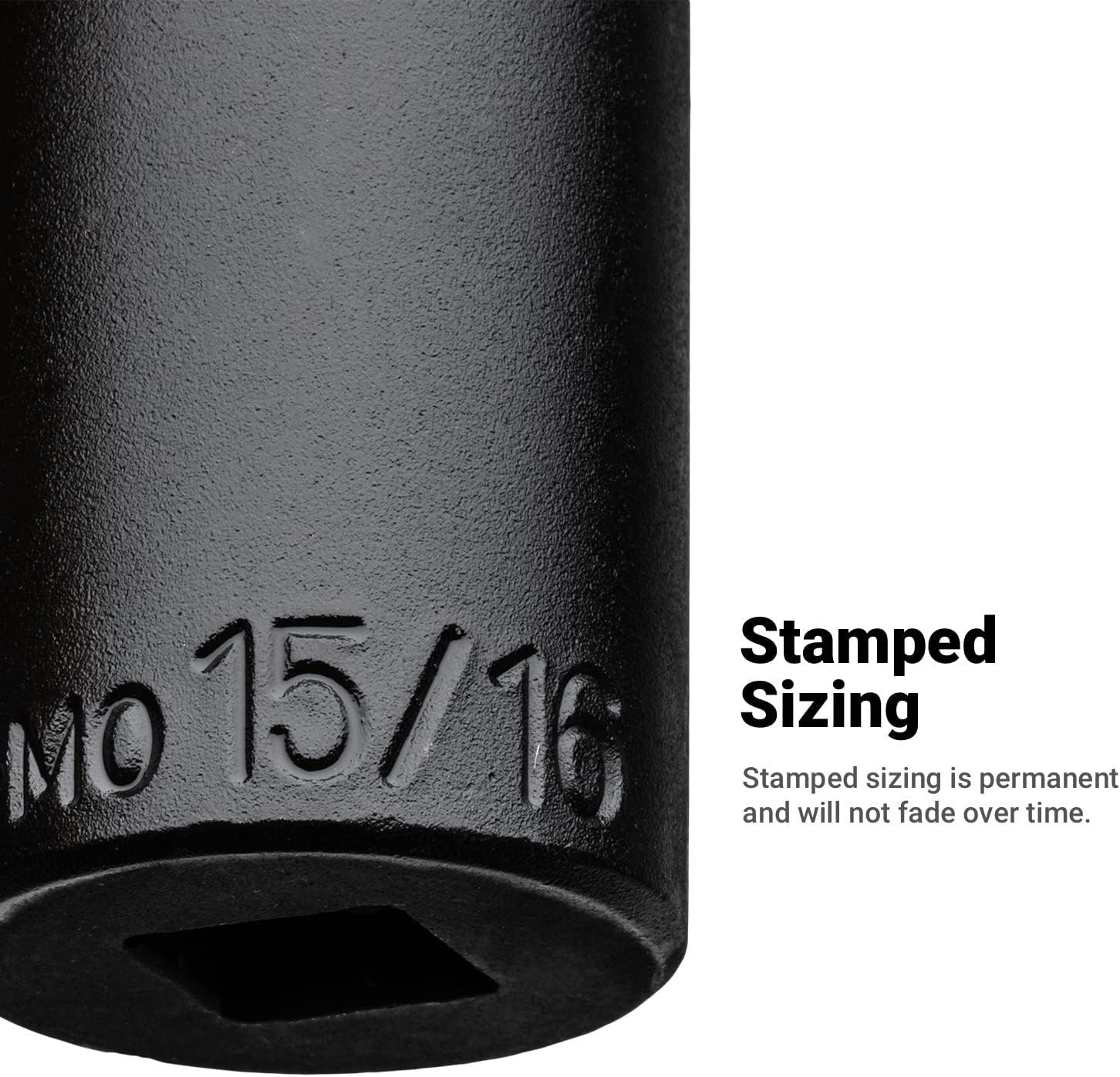 Heavy-Duty 6-Point Deep Impact Socket, 3/8-Inch Drive – Chrome Molybdenum Steel