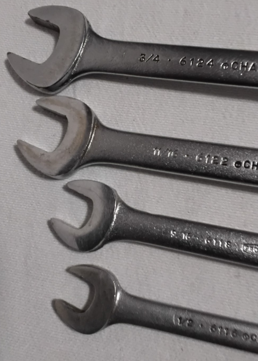 (4) Proto Challenger SAE Combination Wrench Set LOT 6116 6118 6122 6124 USA