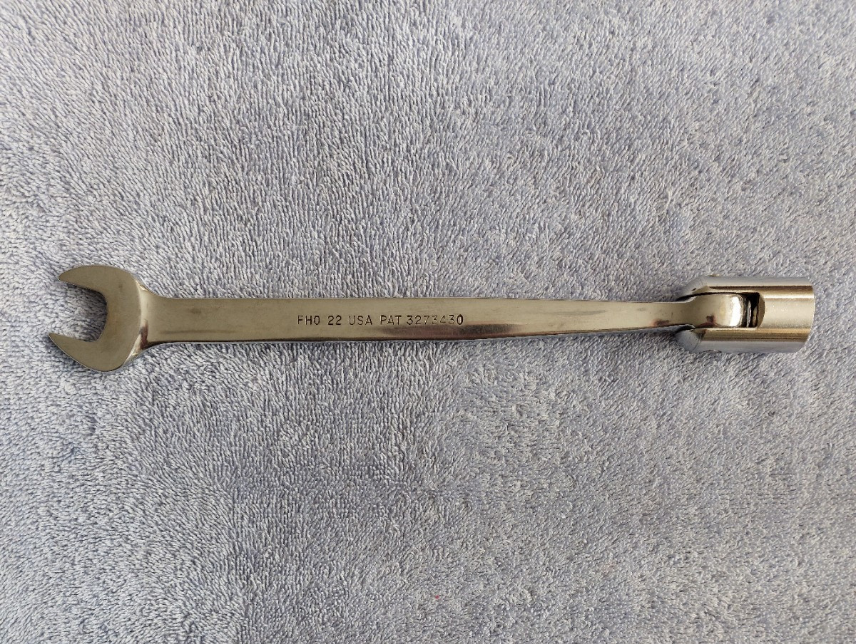 Vtg Snap-on X-22 11/16″ Flex Head Combination Wrench USA PAT 3273430 12 Point