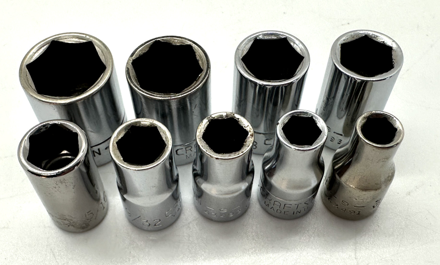 Craftsman Tools 1/4″ Ratchet Socket Set General Service Extension Lot SAE Case