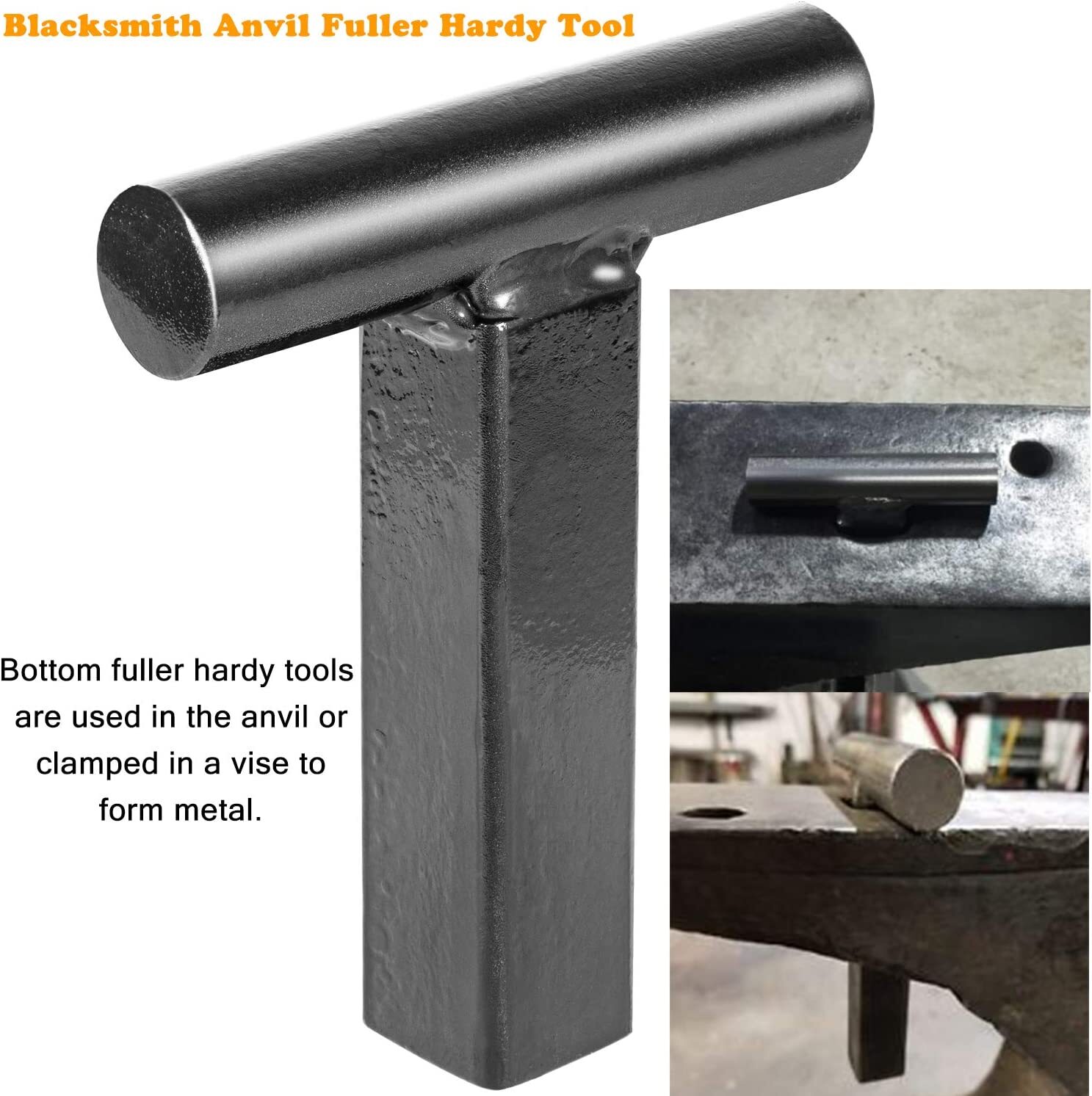 4* 1 Inch Blacksmith Anvil Hardy Tool Set Creasing Stake Hot Cut Bottom Fuller