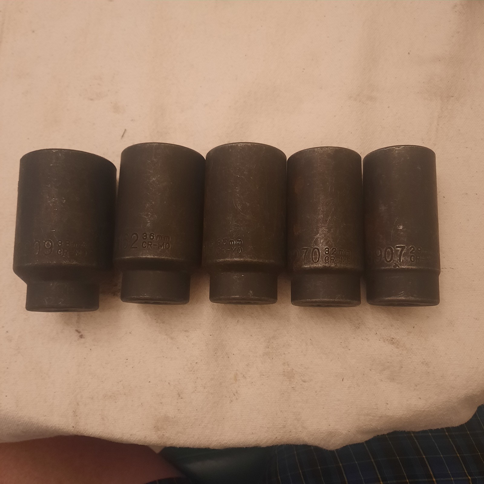 KD 5 Piece Metric Deep Impact Sockets. 38 36 35 32 29mm. CR-MO