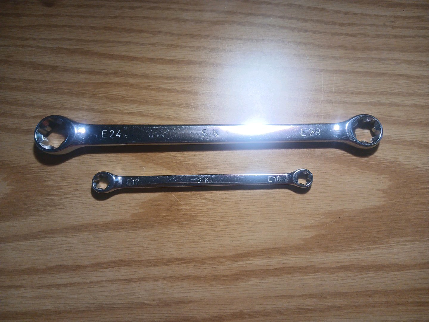 Sk Profession Torx End Wrenches Set Of 2 (E24-E20 & E12-E-10) Made In Italy