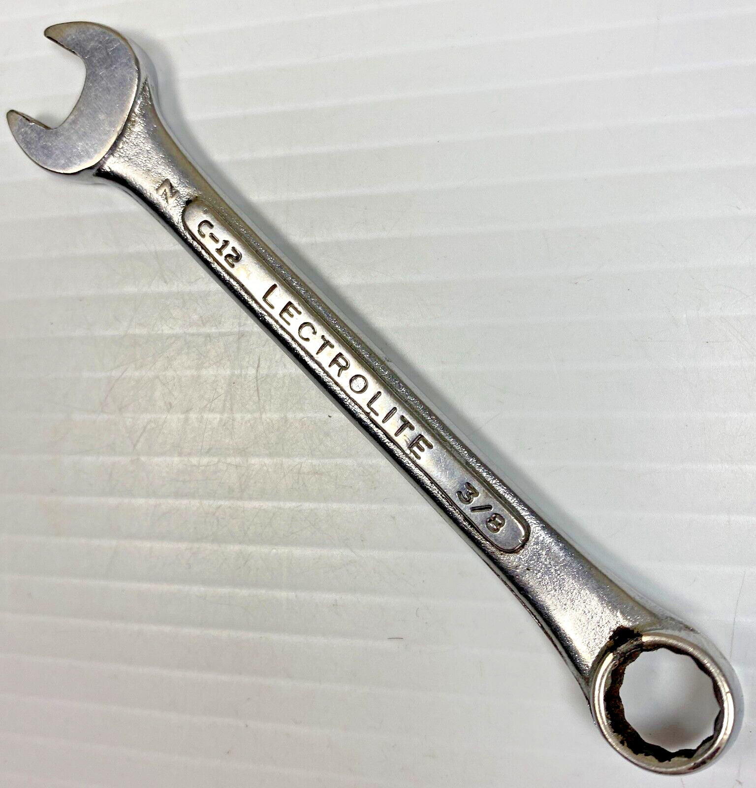 Lectrolite S-K Tools C-12- 3/8″ Combination Wrench 12 Point Forged Alloy USA sk