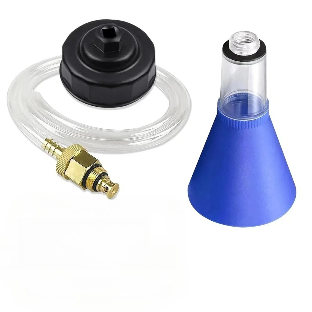 Oil Filter Wrench Drain Hose Funnel Set for Easy Engine Oil Replacement Tasks