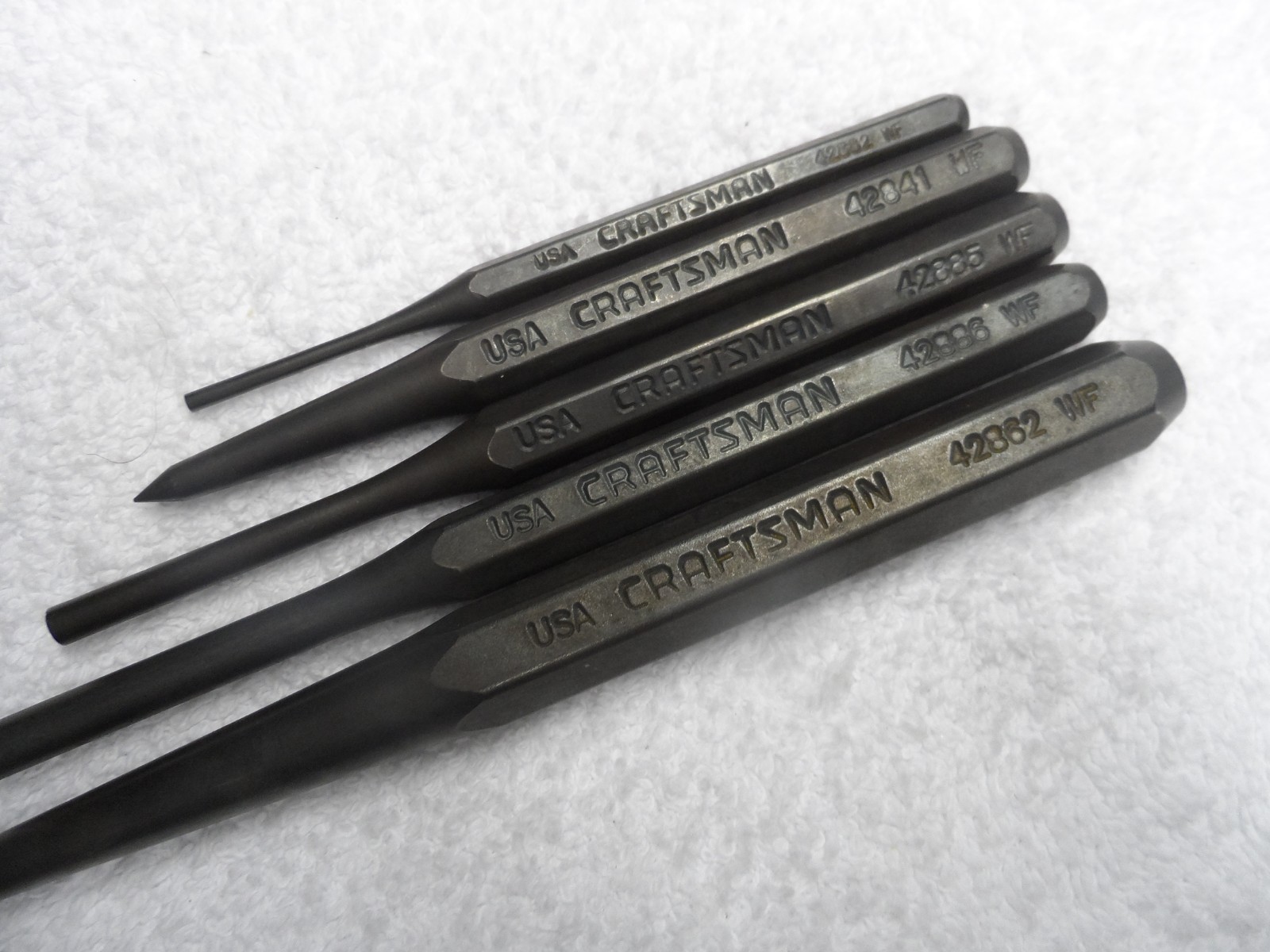 Craftsman Prick Center Pin Punch Set, made in USA – 5 pcs