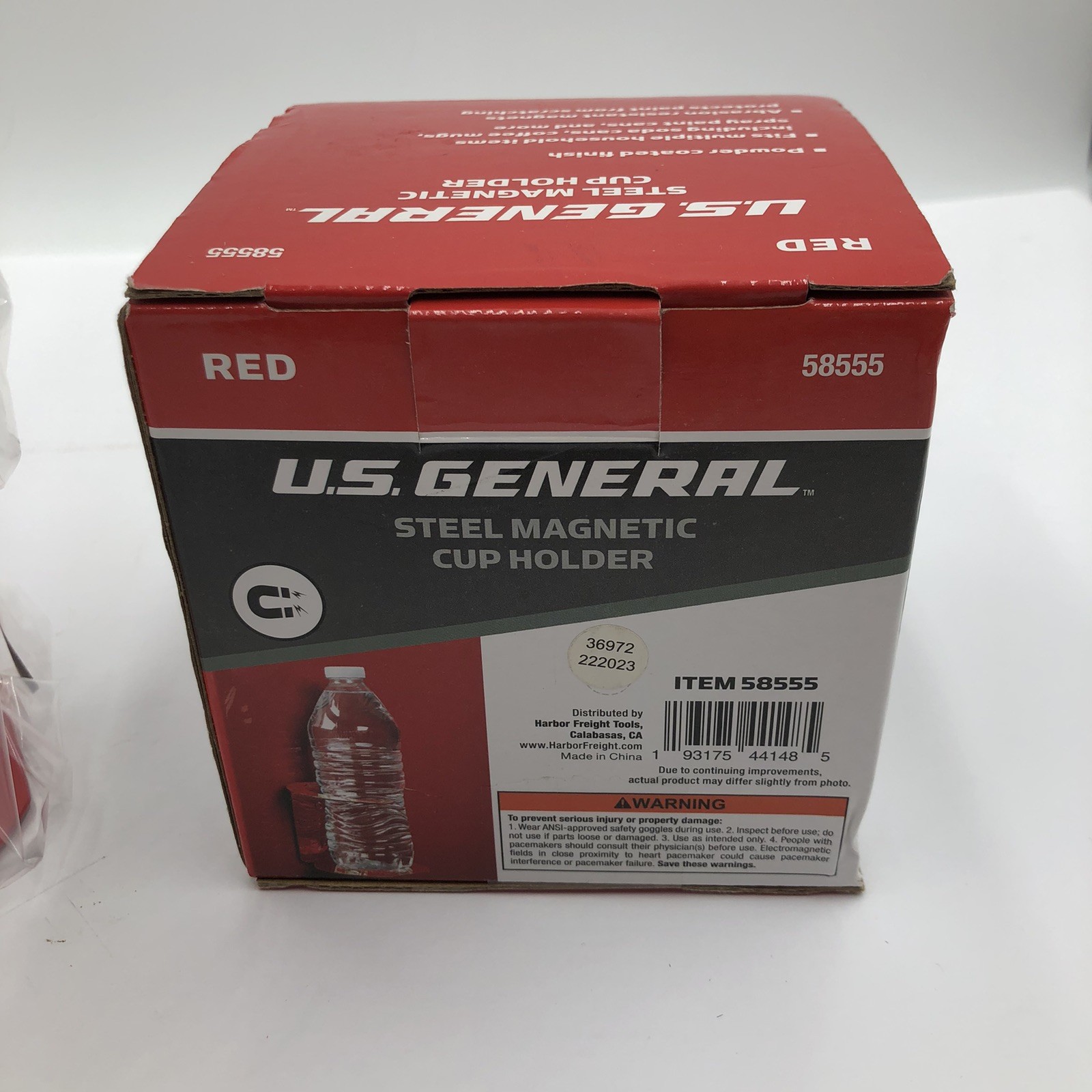 US General Steel Magnetic Cup Holder Magnetic Cup Holder Red 58555 Toolbox Acces