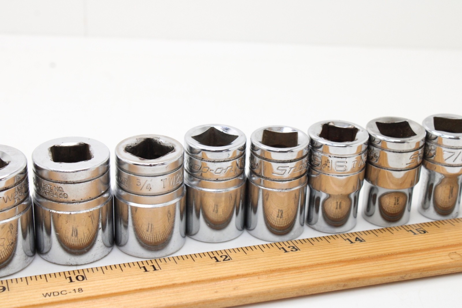 Snap On 315TWYA 3/8″-1-1/4″ 1/2″ Drive 6 Point SAE Chrome Standard Socket Set US