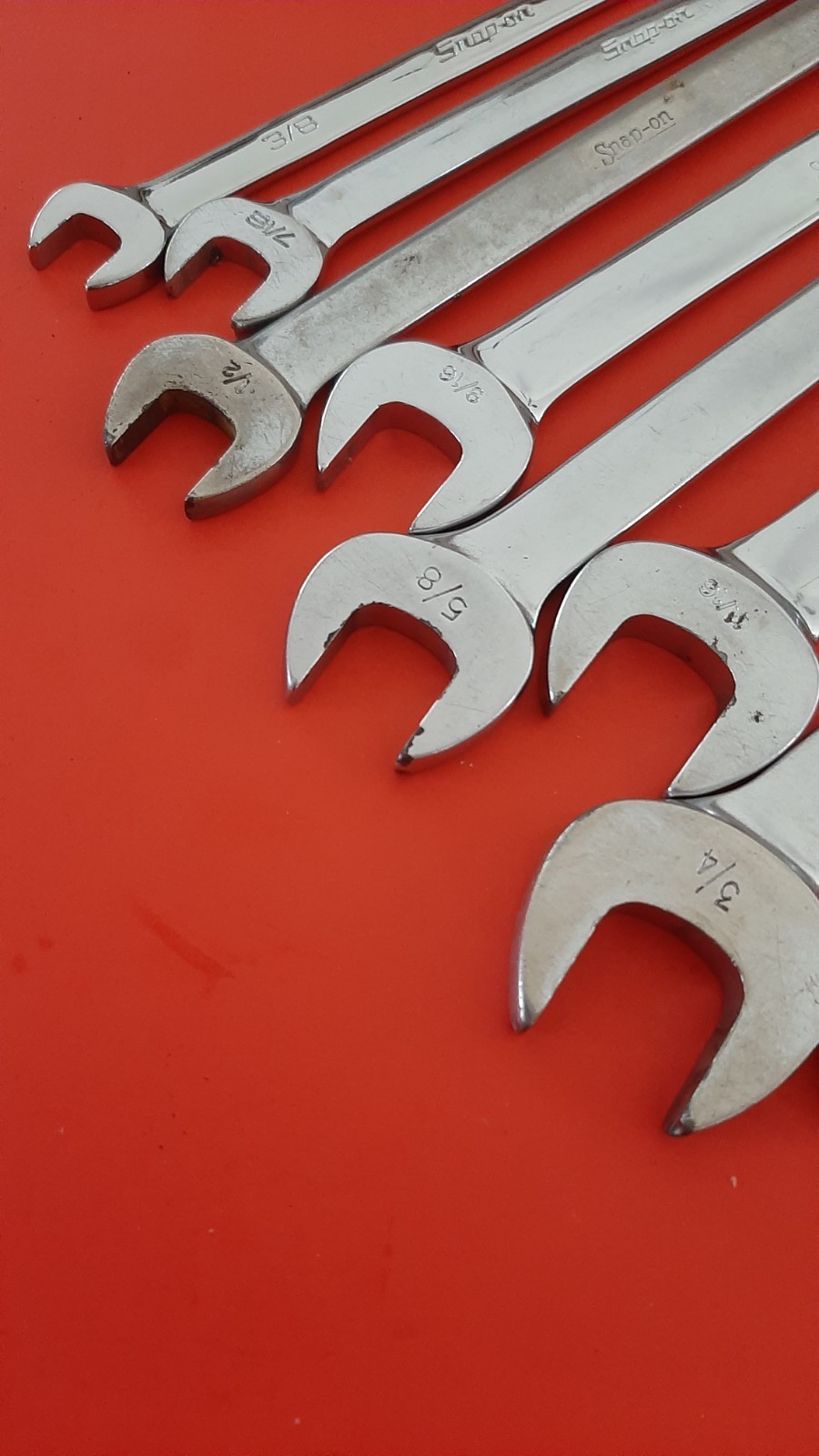 Vintage Snap-on Tools USA 7pc SAE Combination Wrench Set 3/8″ – 3/4″ OEX 601
