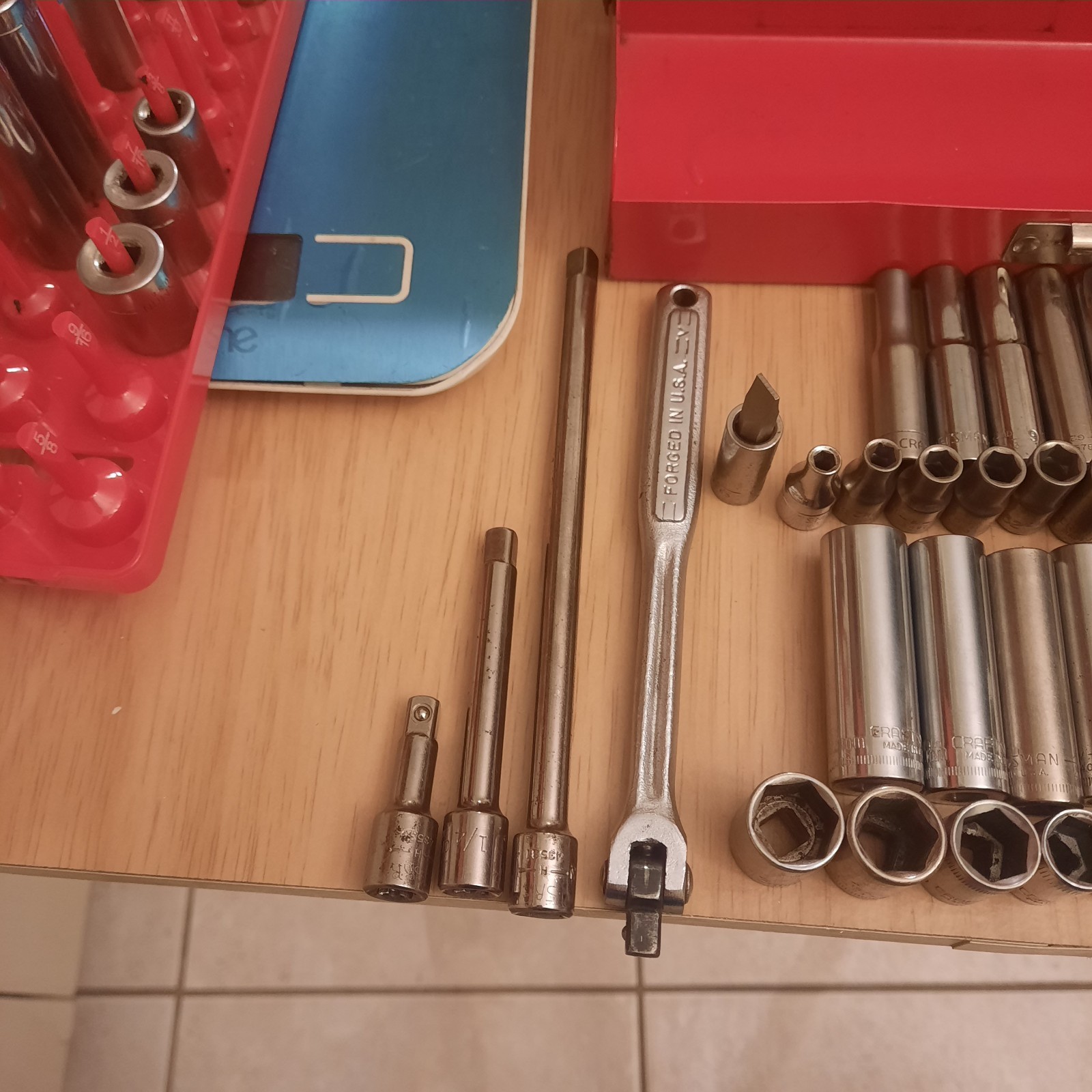 Craftsman 45 Pc Master 1/4 Dr Deep/Shallow SAE/Metric Socket Set & More! C-desc.