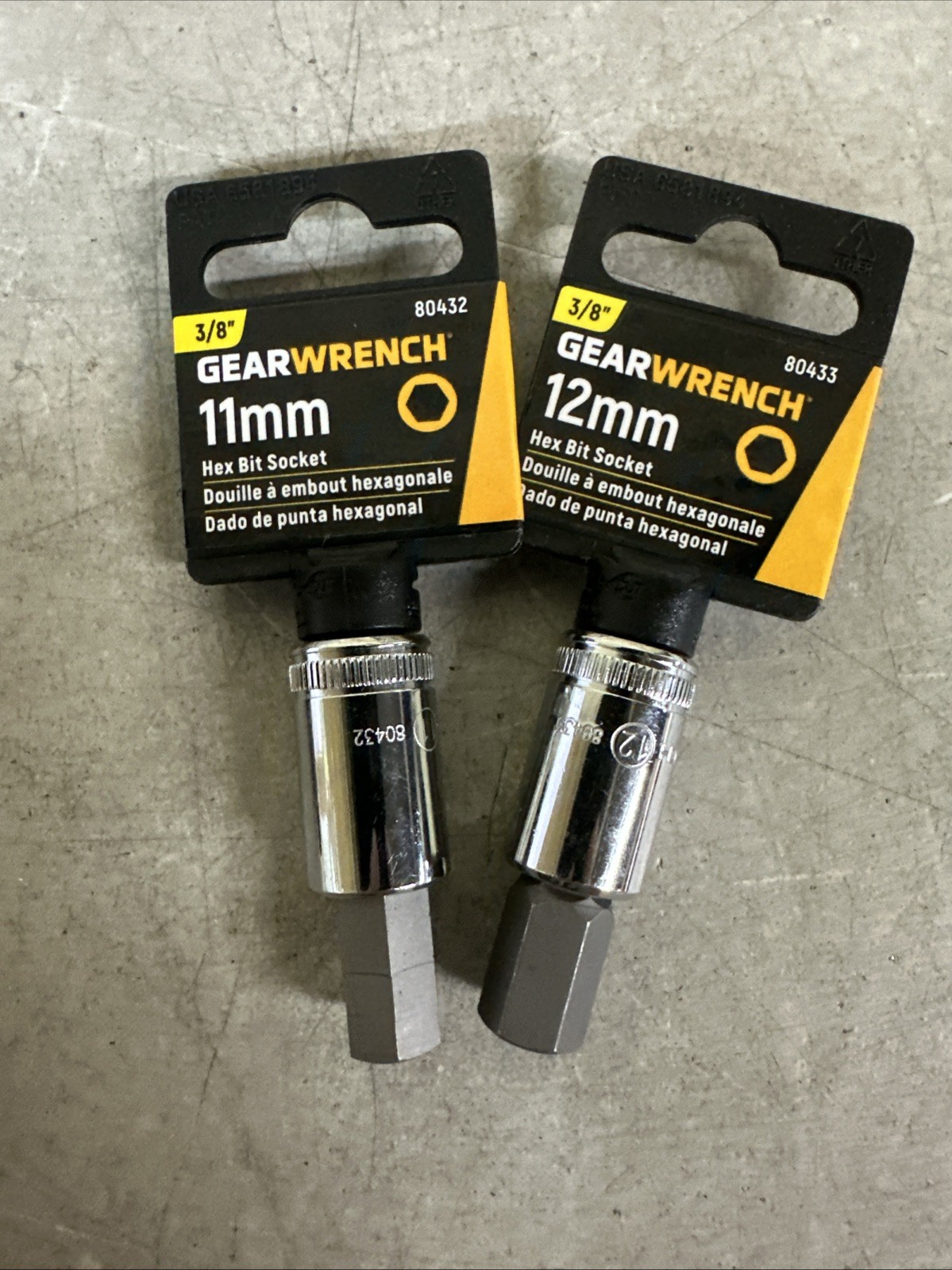 NEW GearWrench HEXBit Socket 3/8” Drive 11pc 2,2.5, 3, 4, 5, 6, 7, 8, 9, 11, 12